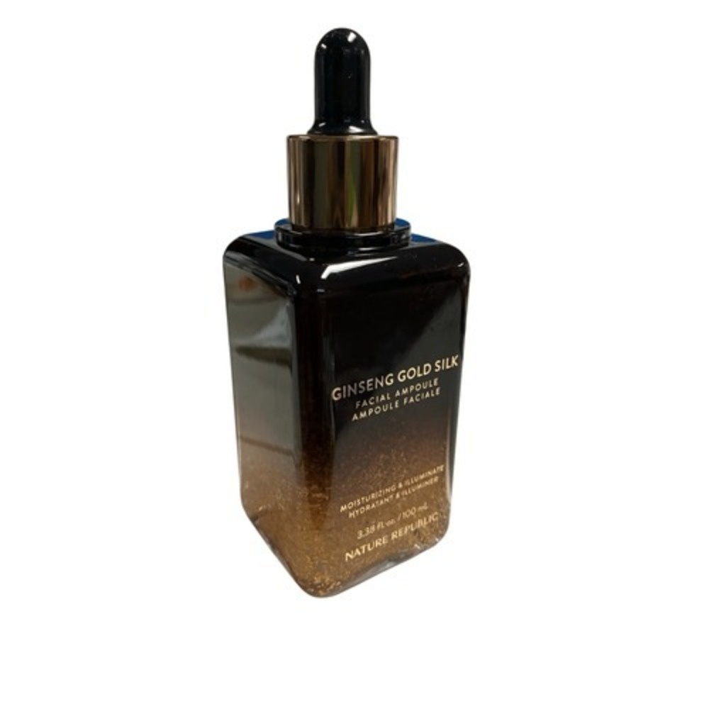 Nature Republic Ginseng Gold Silk Facial Ampoule 100ml Gold Flakes Serum NWOB